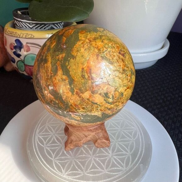 Realgar Crystal Large Sphere 1.2 Lbs - Picture 6 of 14